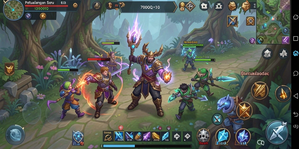 Tampilan menarik dari gameplay MMORPG yang mengasyikkan di 700Q.