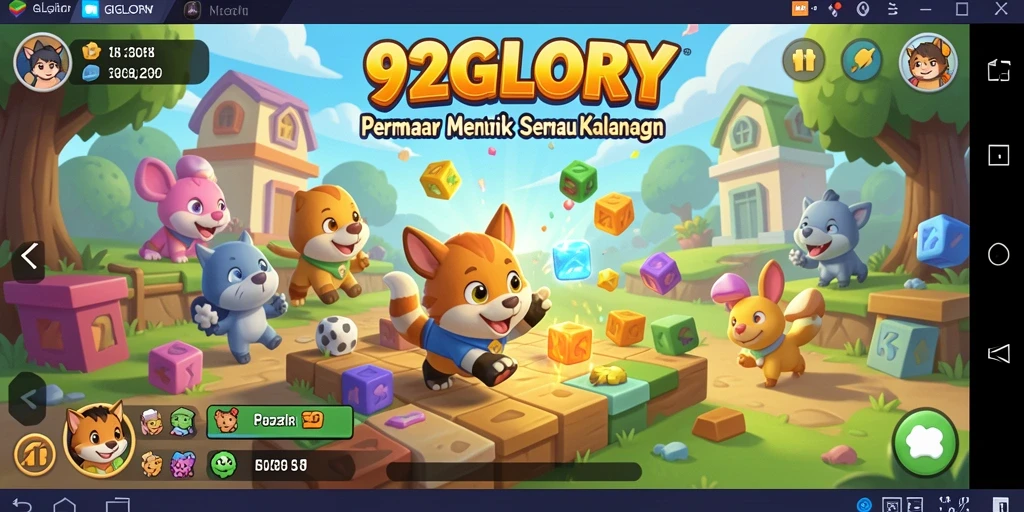Gameplay seru dalam 92GLORY - permainan Puzzle menantang.