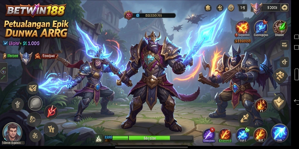 Screenshot permainan BETWIN188 menampilkan aksi seru dalam pertarungan ARPG.