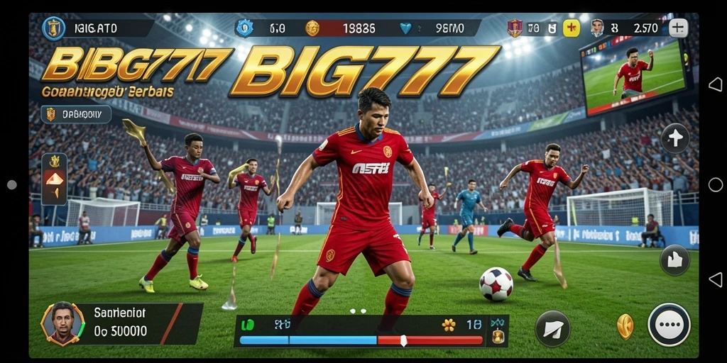 Screenshot menunjukkan aksi seru dalam permainan olahraga BIG777.