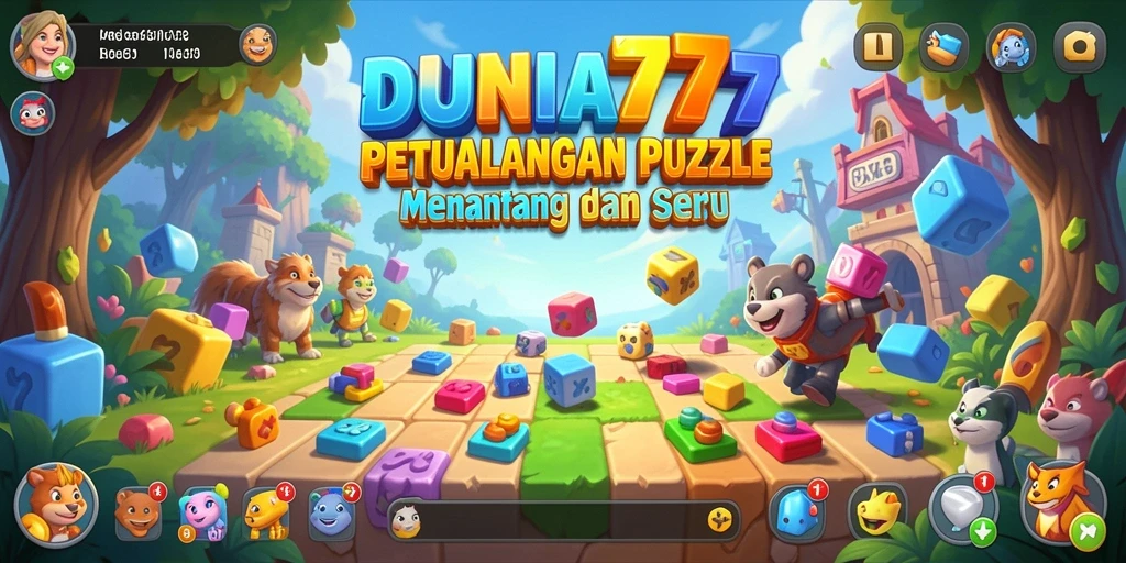 Tampilan gameplay DUNIA777 yang penuh warna dan menarik.