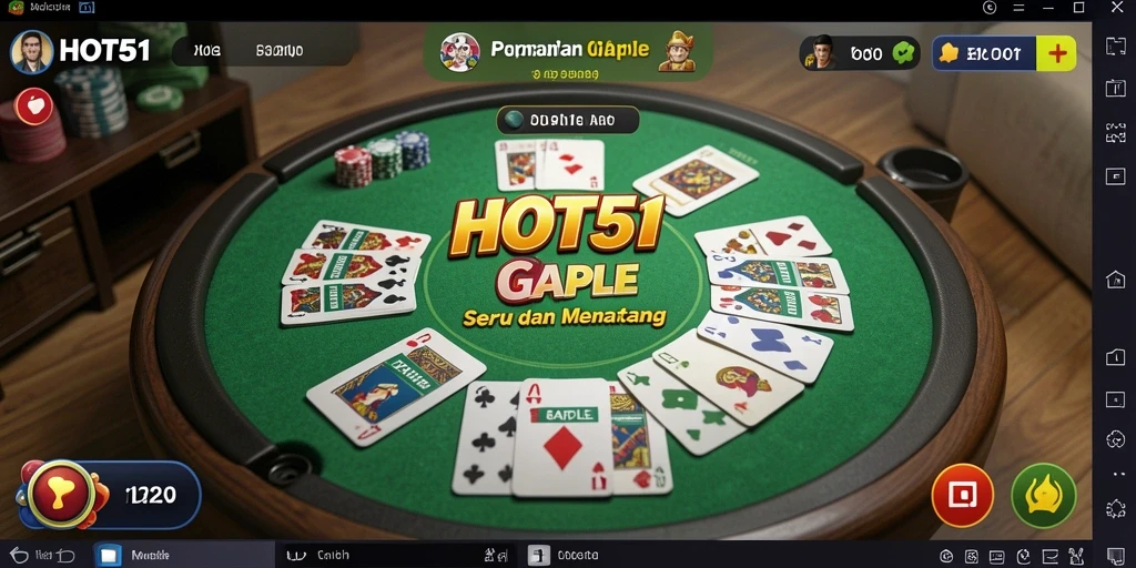 Tampilan permainan Gaple HOT51 yang seru dan menantang.
