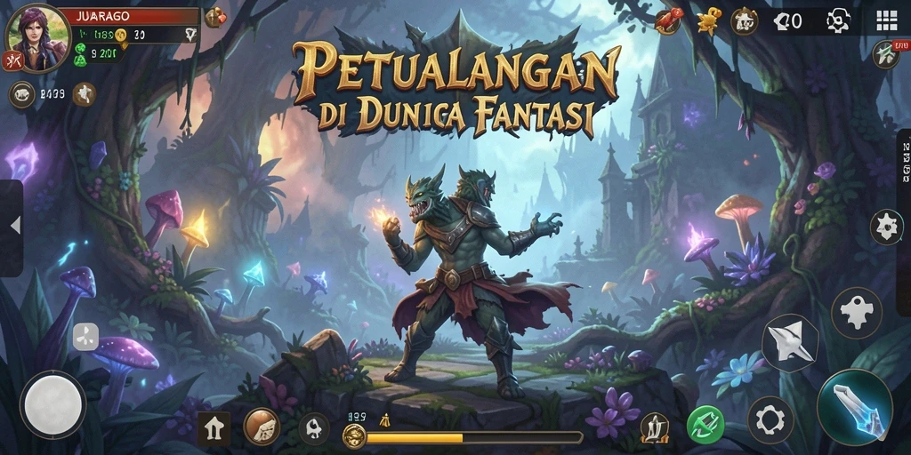 Screenshot JUARAGO menampilkan aksi seru di dunia petualangan.