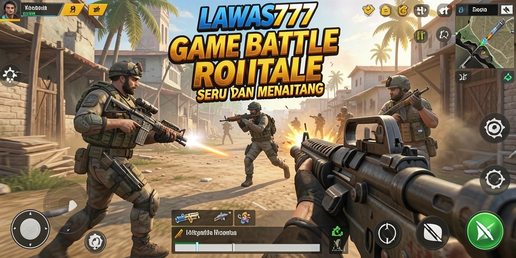 Tampilan gameplay LAWAS777 yang mendebarkan di arena Battle Royale.