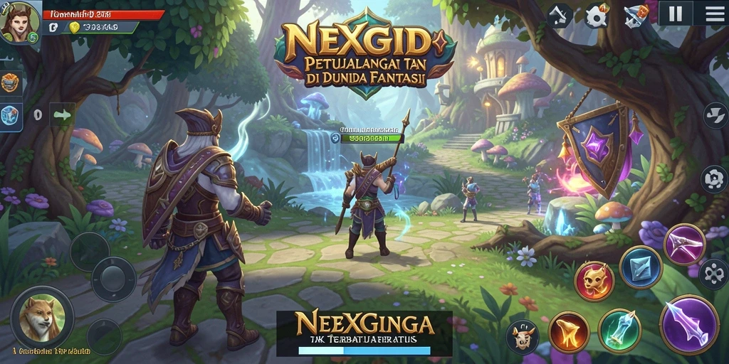 Tampilan gameplay NEXGID yang penuh petualangan dan tantangan.