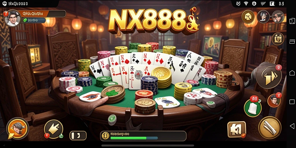Tampilan dinamis dan menarik dari gameplay QiuQiu NX888.