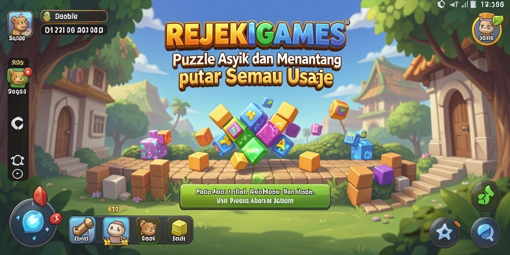 Tampilan gameplay REJEKIGAMES yang menawan dalam permainan Puzzle.
