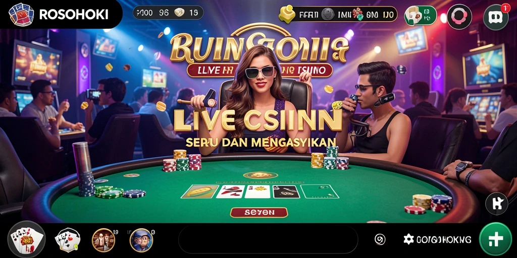 Tampilan gameplay Live Casino yang mengasyikkan dan interaktif.