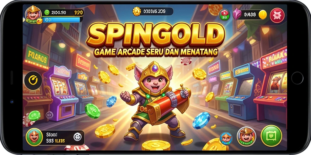 Screenshot gameplay SPINGOLD menampilkan aksi cepat dan grafis menarik.