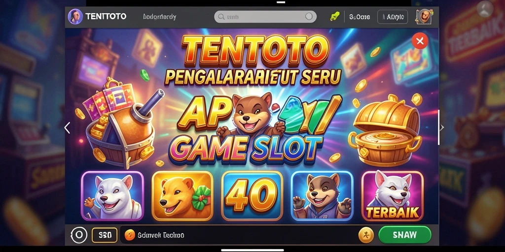 Tangkapan layar TENTOTO menunjukkan gameplay Slot yang mendebarkan.