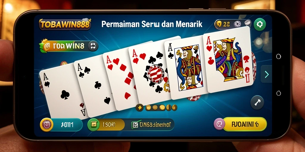 Screenshot TOBAWIN88 yang menampilkan gameplay seru domino.