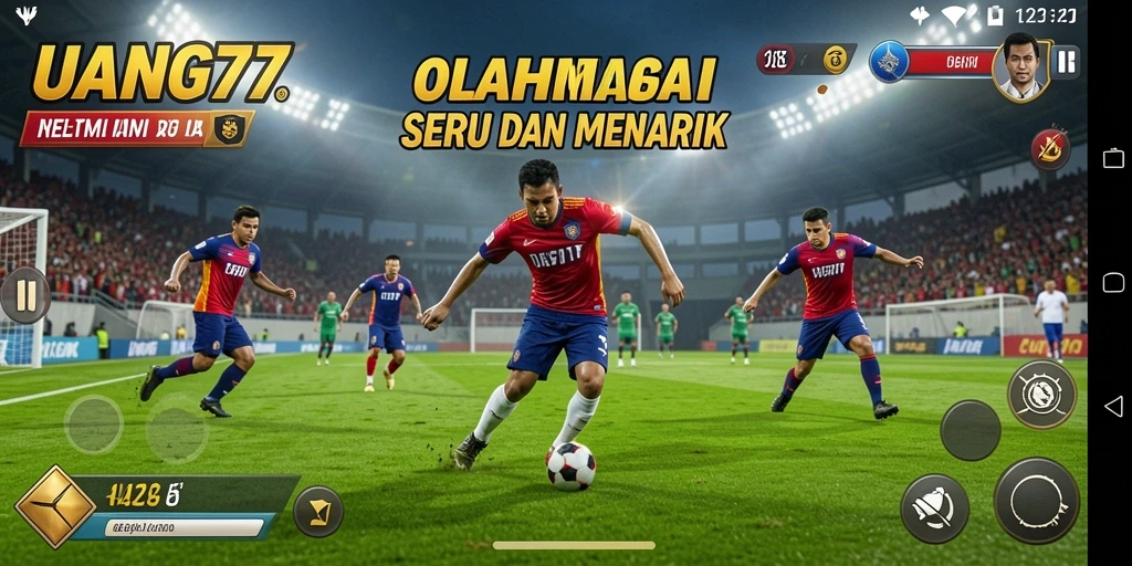 Screenshot gameplay UANG77 menampilkan aksi seru dalam olahraga.