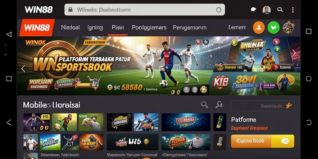 Tampilan gameplay WIN88 yang menarik dengan berbagai pilihan taruhan olahraga.